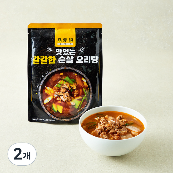 품애복 맛있는 칼칼한 순살 오리탕, 500g, 2개