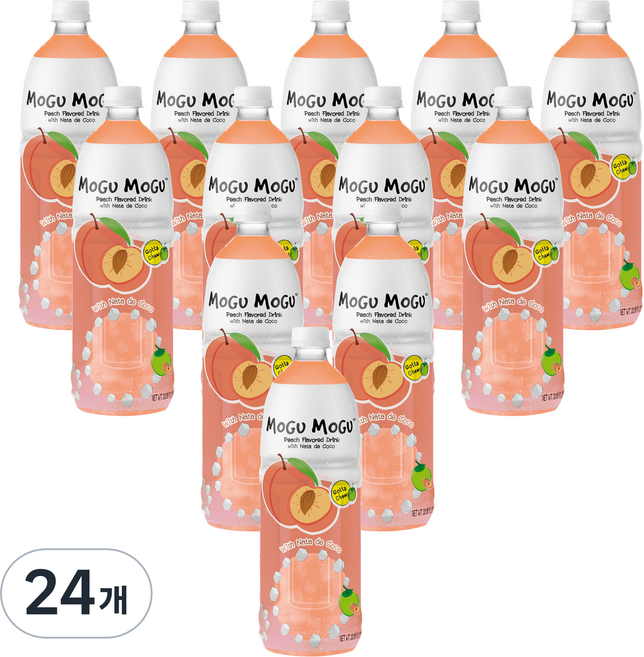 모구모구 복숭아맛 음료, 1L, 24개