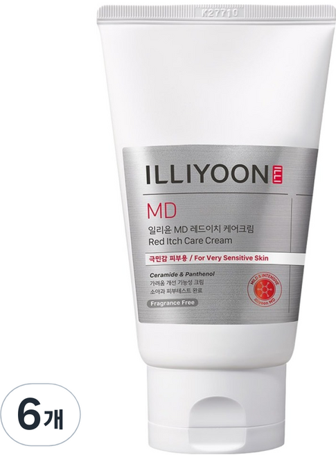 일리윤 MD 레드이치 케어크림 무향, 128ml, 6개