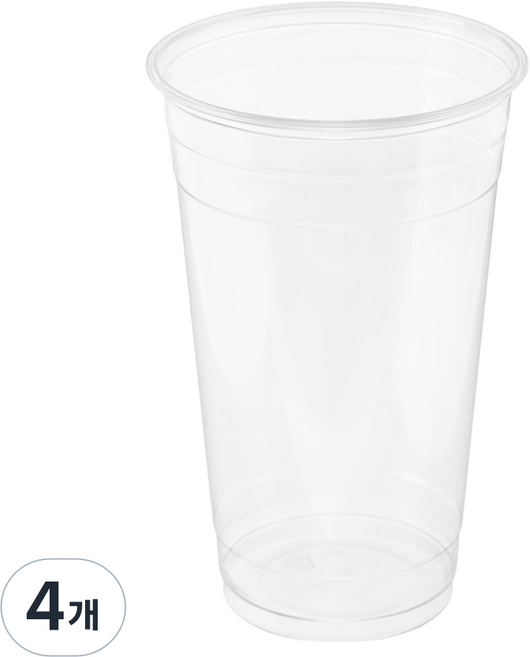 Tamsaa 透明PET冰杯, 4個, 600ml, 50入