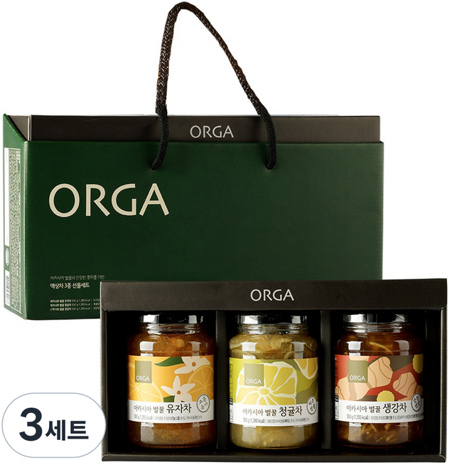 올가홀푸드 액상차 3종 선물세트, 550g, 3, 3세트