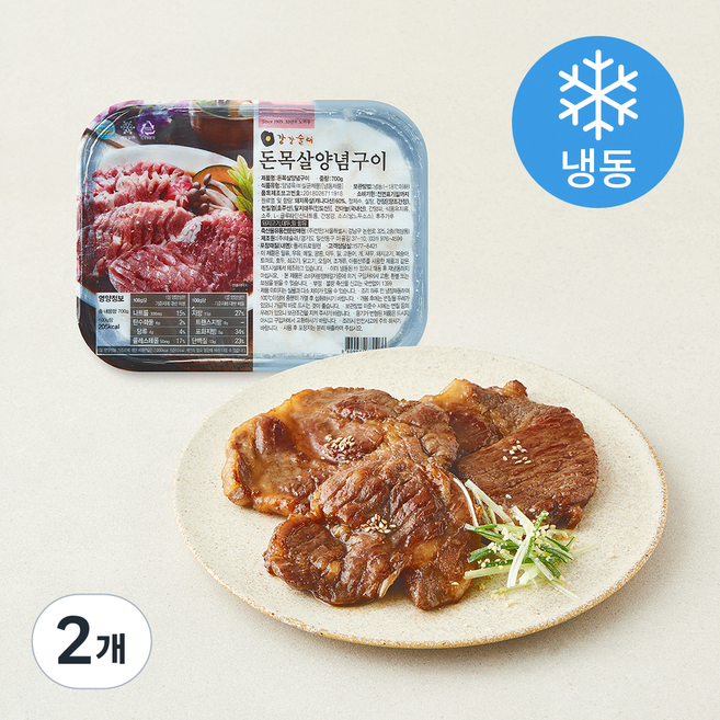 강강술래 돈목살 양념 구이 (냉동), 700g, 2개
