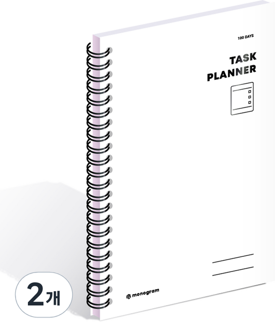 모노그램 100 DAYS 태스크 플래너 MG-0029, PURE WHITE, 2개