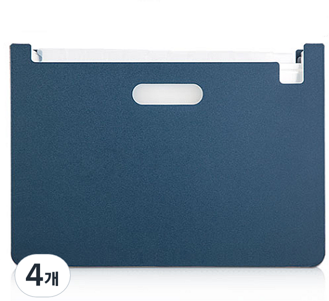 델리 아코디언 도큐먼트 파일 홀더 A4 가로형, 네이비, 4개