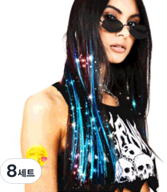 잇츠리빙 트윙클 헤어피스 5p 세트, 랜덤 발송, 8세트