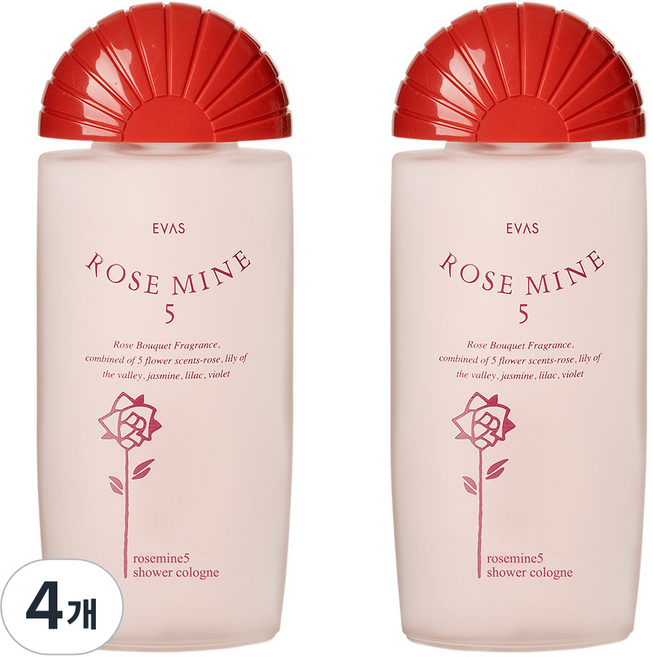 로즈마인 에바스 로즈마인5 샤워코롱, 185ml, 4개