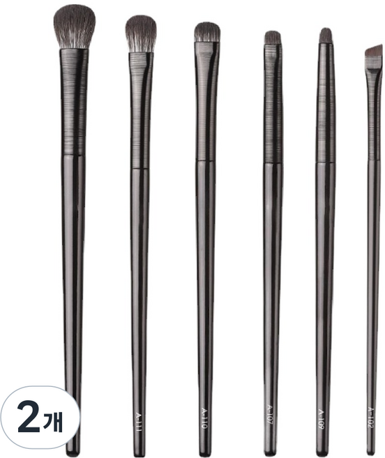 비앙티노 아이섀도우 소프트 브러시 6종 BRS275, 2개, 블랙