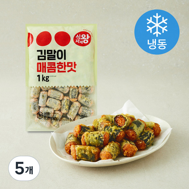 식자재왕 김말이 매콤한맛 (냉동), 1kg, 5개