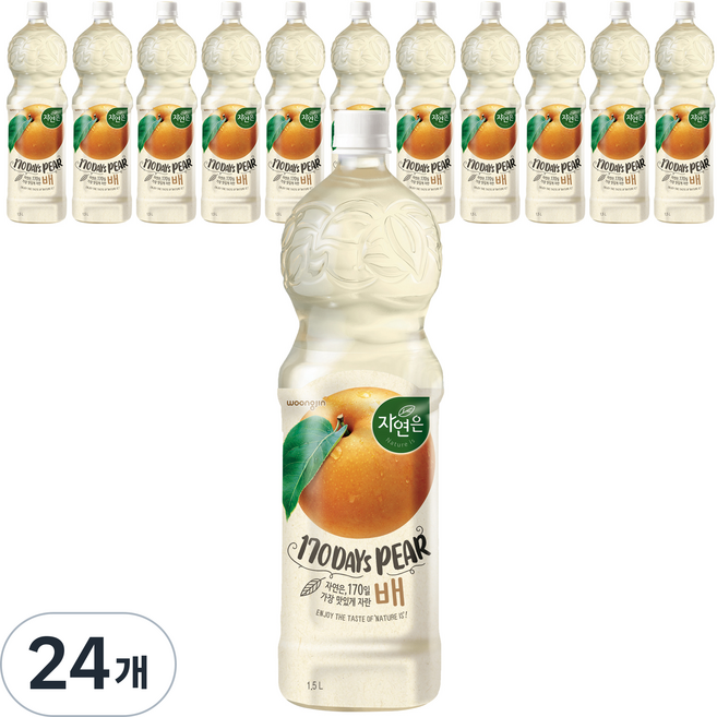 자연은 배 주스, 24개, 1.5L