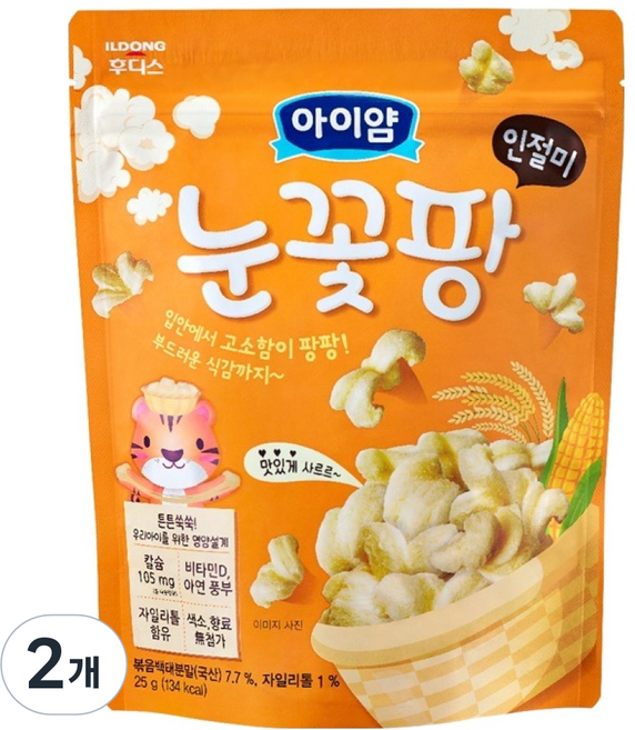 아이얌 유아용 일동후디스 아이얌 눈꽃팡, 2개, 25g, 인절미맛
