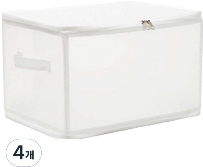디오셀 깔금정리 수납박스 30L, 화이트, 4개