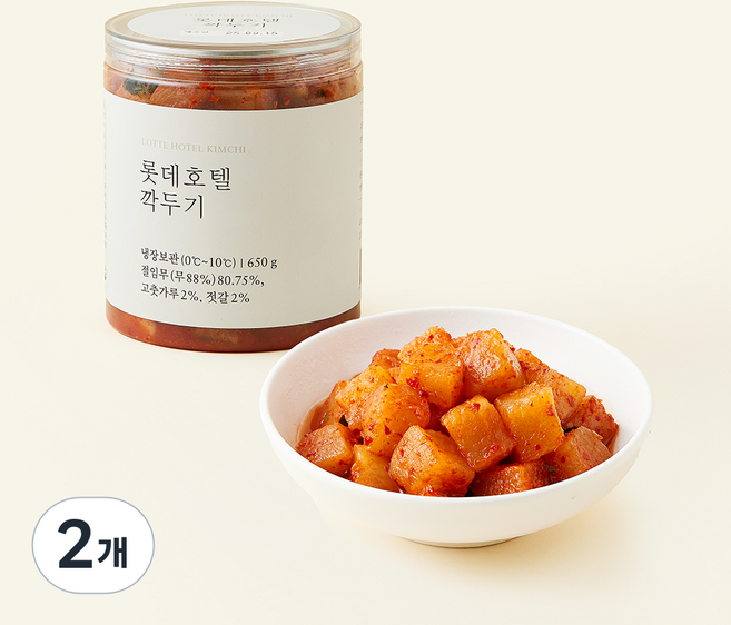 롯데호텔 깍두기, 650g, 2개