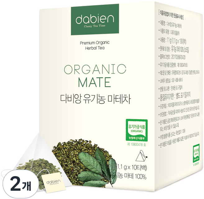 dabien 瑪黛茶, 1.1g, 2個, 10入