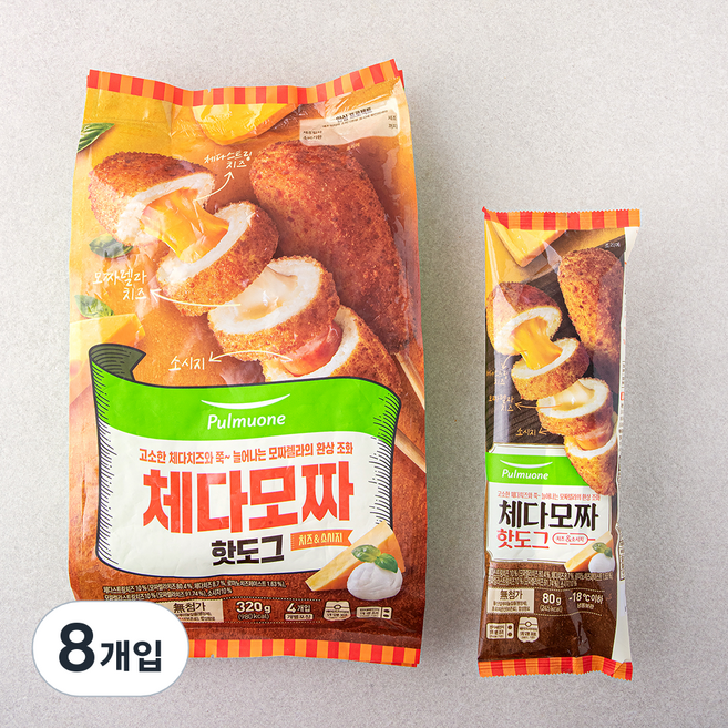 풀무원 체다모짜핫도그 (냉동), 80g, 4개입, 2개