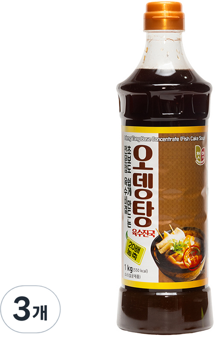 첫맛 오뎅탕 육수 진국, 1kg, 3개