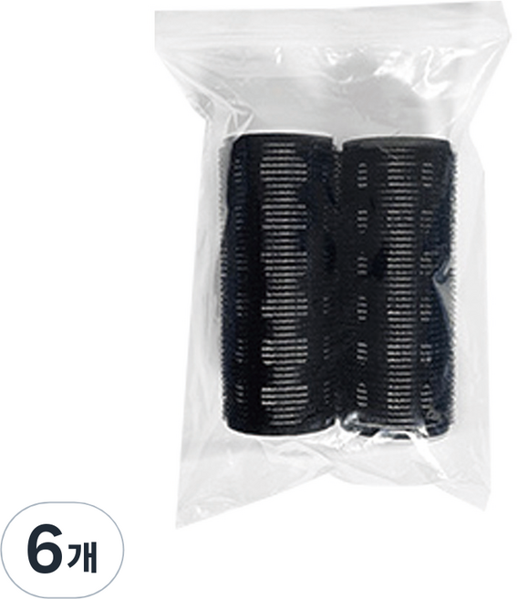 다크아이 다크니스 열선 킹 앤 롱 헤어롤 50mm, 블랙, 6개
