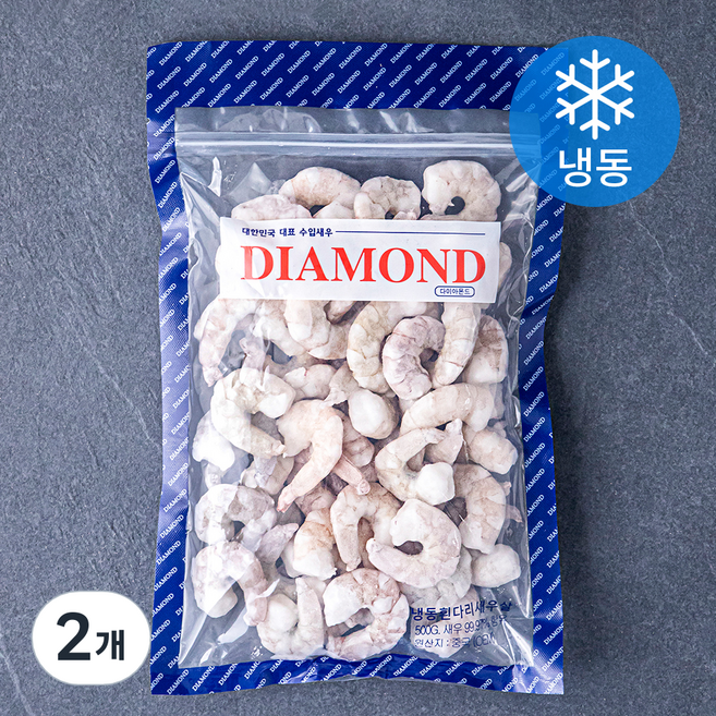 DIAMOND 생새우살 (냉동), 2개, 500g(31~50)