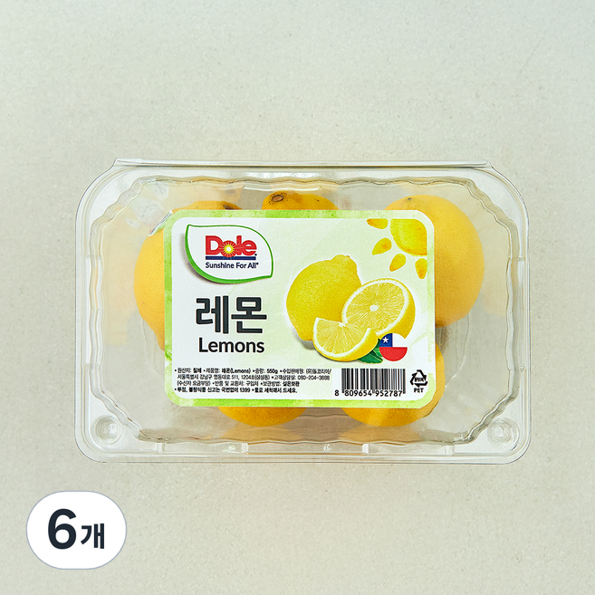 돌 칠레산 레몬, 6개, 550g