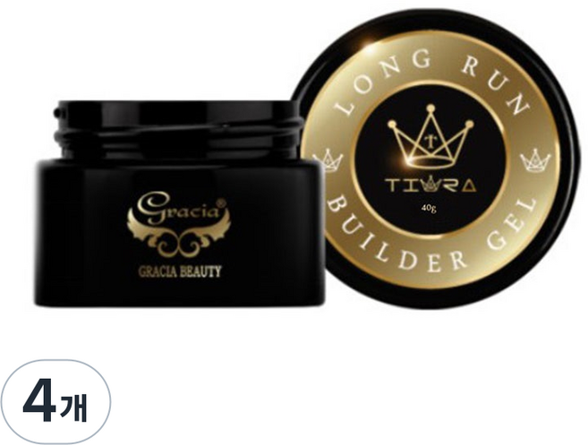 그라시아재팬 티아라 롱런 빌더 젤 네일글루 40g, 4개