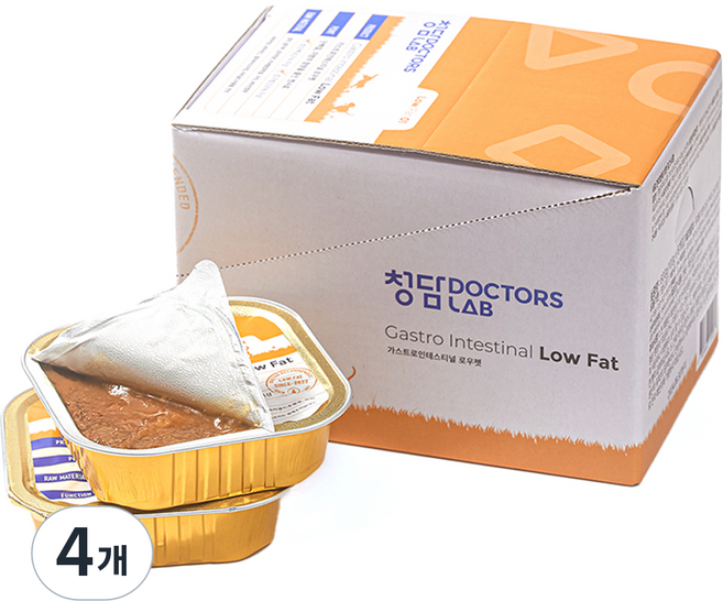 청담닥터스랩 전연령 강아지 가스트로인테스티널 로우펫 습식사료, 참치, 600g, 4개