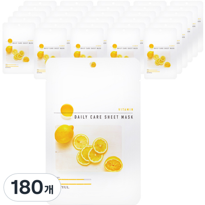 은율 비타민 데일리 케어 시트 마스크, 1개입, 180개