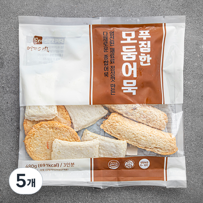 영자어묵 푸짐한 모둠어묵, 480g, 5개