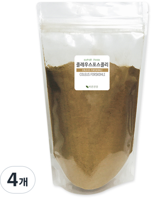 바른건강 콜레우스포스콜리 추출분말, 4개, 400g