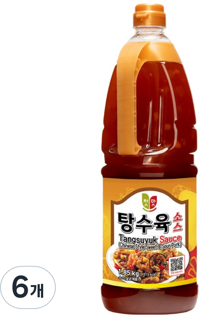 첫맛 탕수육 소스, 1.85kg, 6개