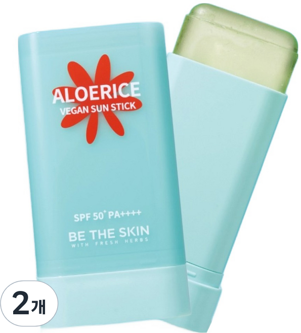 BE THE SKIN 蘆薈米粹防曬棒 SPF50+ PA++++, 2個, 19g