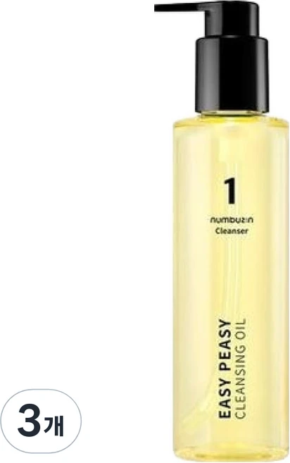 넘버즈인 1번 말끔 순삭 클렌징오일, 200ml, 3개 - 쿠팡