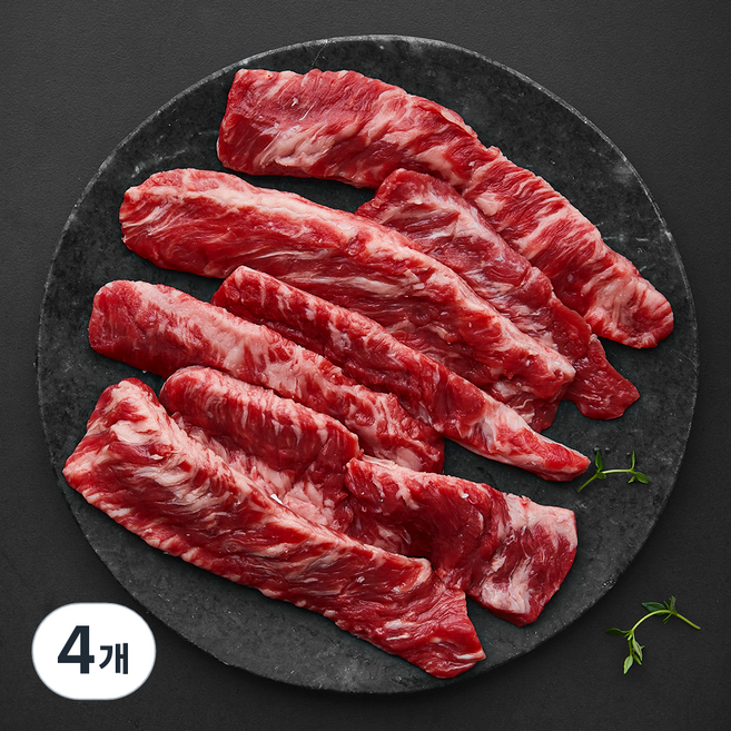 미국산 핑거미트 통갈비살 구이용 (냉장), 4개, 400g