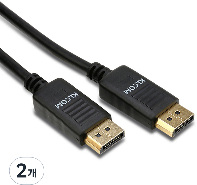 케이엘컴 V1.2 DP to DP 디스플레이포트 케이블, 2개, 3m