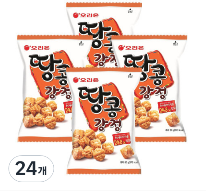 오리온 땅콩강정, 80g, 24개