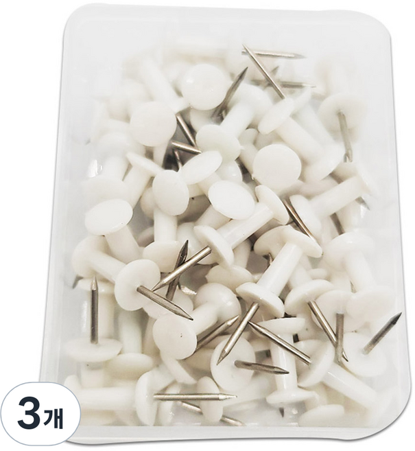 마다꾸미 압정 화이트, 3개, 50개입