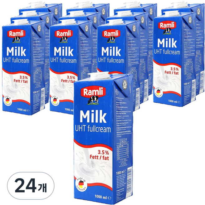 프리쉴리 람리 멸균우유, 1L, 24개