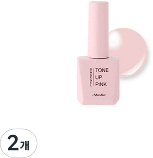 모스티브 칼라 젤폴리시 톤업 베이스 젤, 핑크, 12ml, 2개