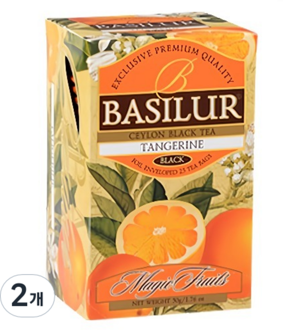 베질루르 텐저린 홍차, 2g, 2개, 25개입