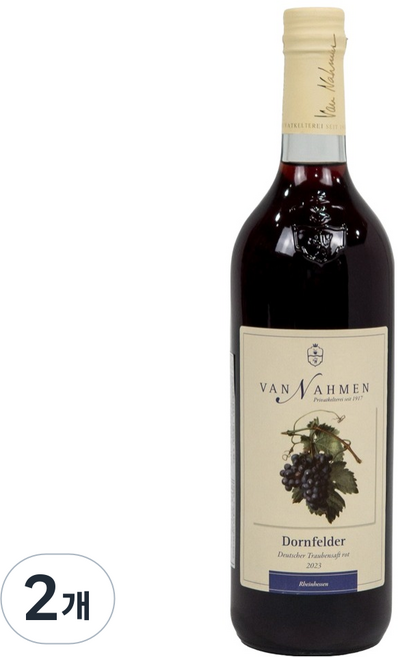 반나멘 유기농 도른펠더 포도주스, 2개, 750ml