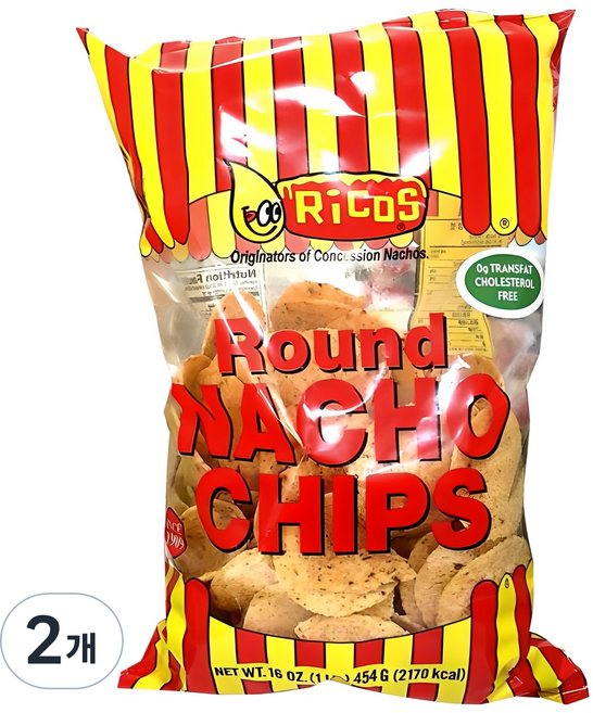 리코스 라운드 나쵸 칩, 454g, 2개