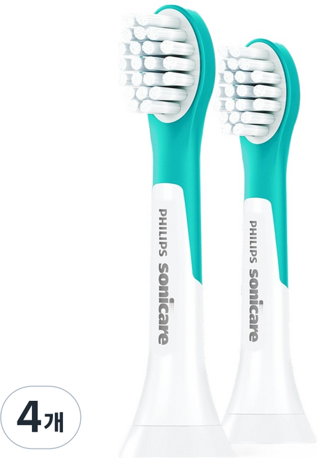 필립스코리아 소닉케어 키즈 칫솔모 3세 이상, HX6032/13, 4개