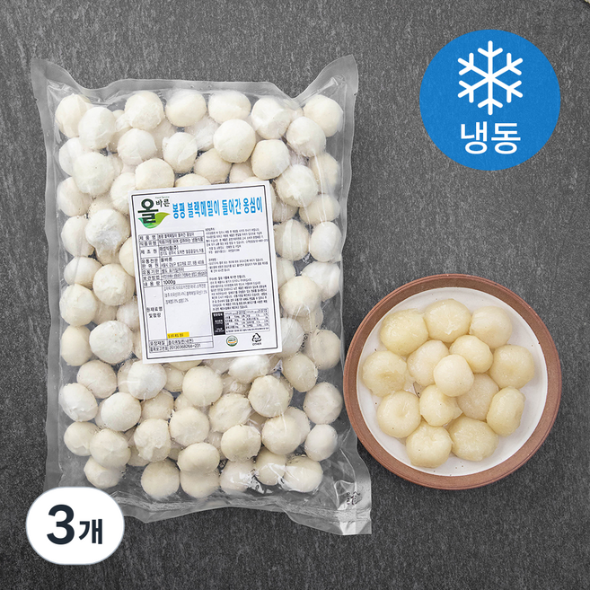 올바른 봉평 블랙메밀이 들어간 옹심이 (냉동), 25g, 40개입, 3개