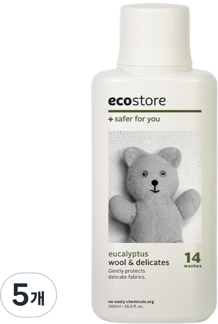 에코스토어 중성 & 울 세제 유칼립투스향, 5개, 500ml