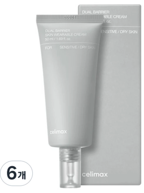 셀리맥스 듀얼배리어 스킨웨어러블 크림, 50ml, 6개 - 쿠팡