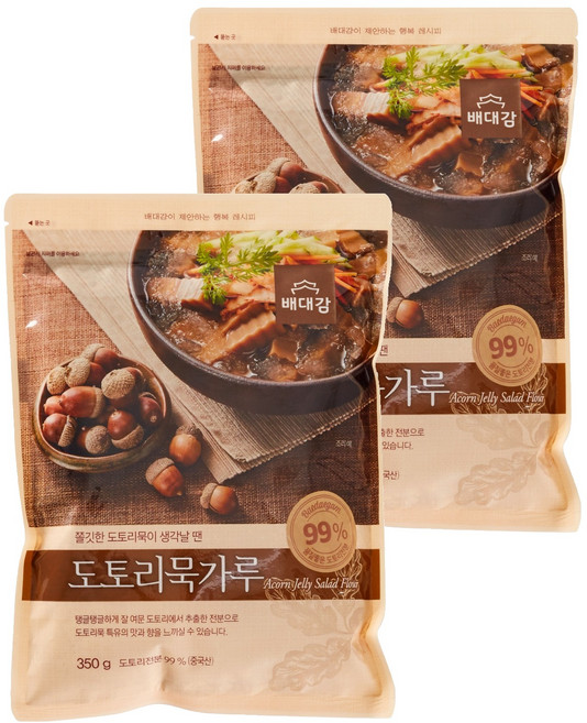 배대감 도토리묵 가루, 350g, 2개