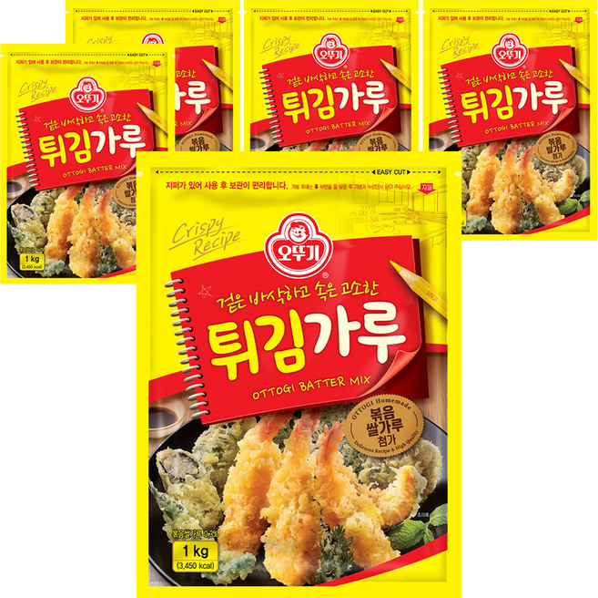 오뚜기 튀김가루, 1kg, 5개