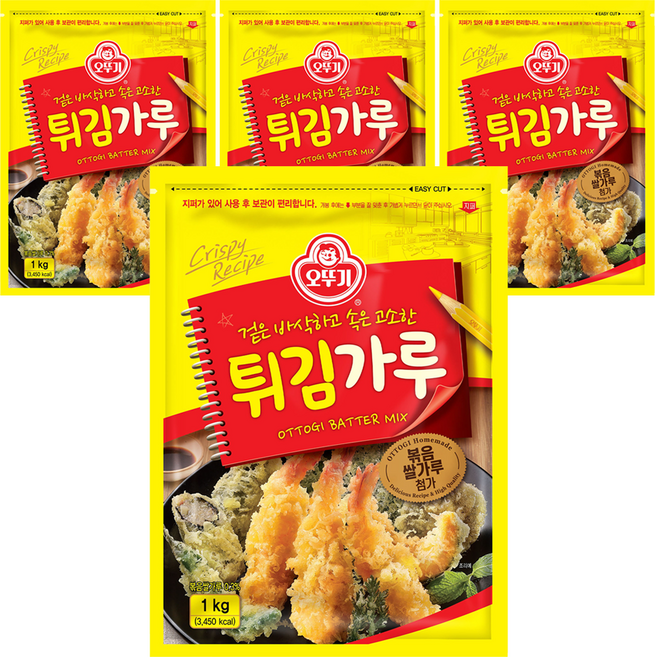 오뚜기 튀김가루, 1kg, 4개