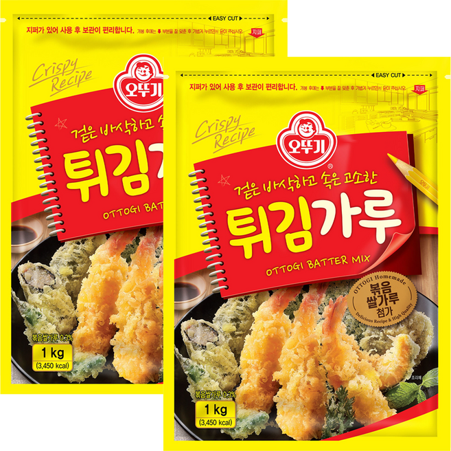 오뚜기 튀김가루, 1kg, 2개