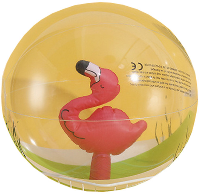 夏季派對用動物沙灘球, 35cm, 紅鶴