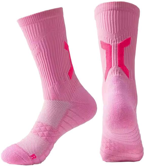 코지웰 남녀공용 발목 긴목 스포츠 양말, 핑크, 3세트