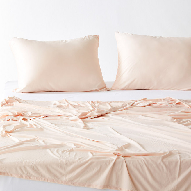 La Pomme So cool素色涼感毯, 蜜桃粉